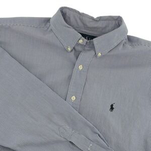 Ralph Lauren Blake Mens‎ XL Blue White Gingham  Button Down Shirt Long Sleeve